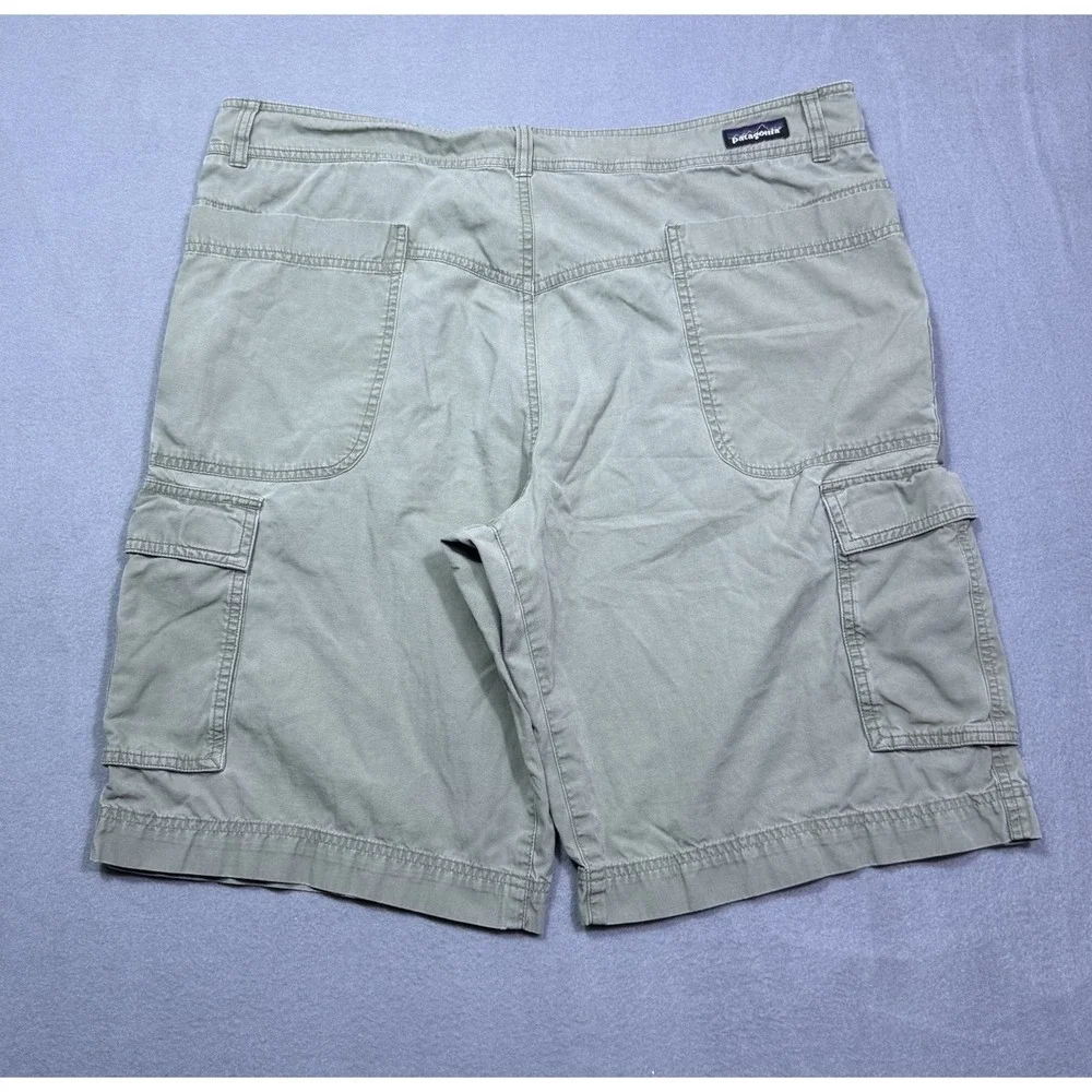 Patagonia Organic Cotton Cargo Shorts Mens 38 Sage Green Outdoor Hiking Gorpcore